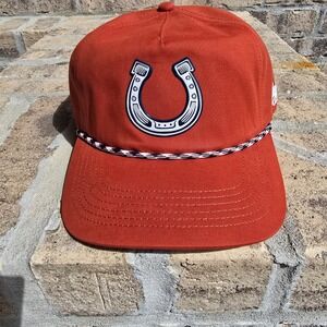 Waggle Golf Horseshoe Rope Hat Burnt Orange‎ Snapback Mid-Crown Cap OSFM